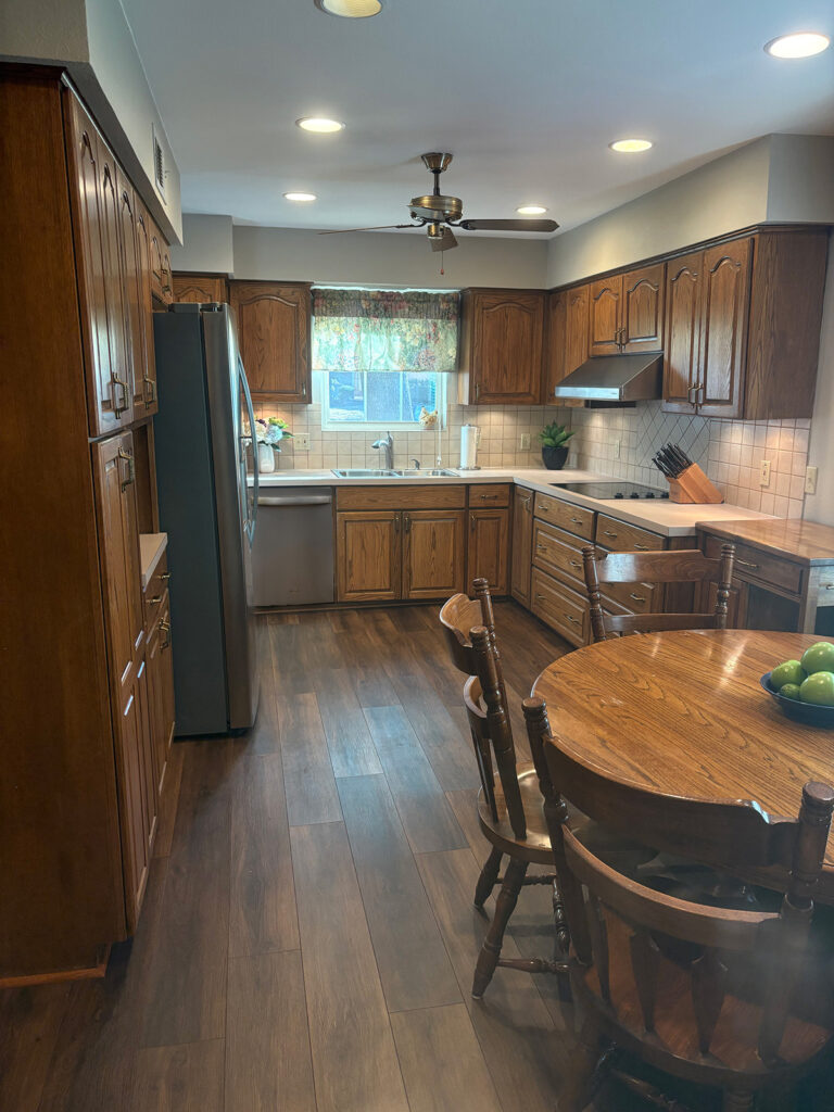 Staged Kitchen of 7647 Querida Lane Dallas Texas 75248 for sale by owner